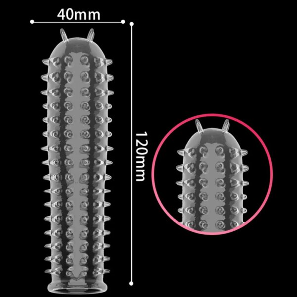 Préservatifs d'extension produits sexuels pour adultes Sensation femme point G préservatifs de Stimulation vaginale Sophora Viciifolia Spike manchon de pénis – Image 4