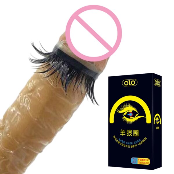 Camisinha-Manchons de pénis pour hommes, fourrure intégrée, haute sensibilité, retard d'éjaculation du point G, produit sexuel, consoles, 2 pièces – Image 2