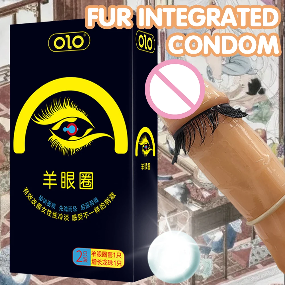 Camisinha-Manchons de pénis pour hommes, fourrure intégrée, haute sensibilité, retard d'éjaculation du point G, produit sexuel, consoles, 2 pièces