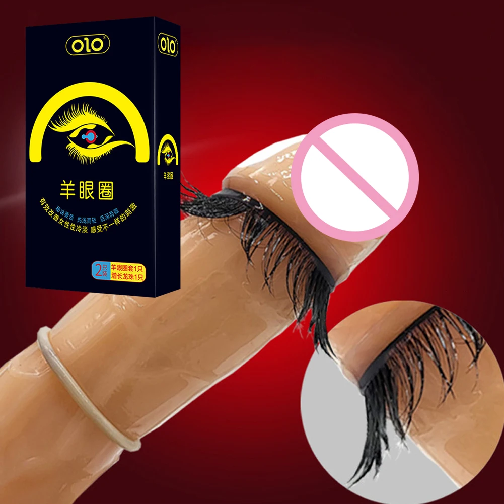Camisinha-Manchons de pénis pour hommes, fourrure intégrée, haute sensibilité, retard d'éjaculation du point G, produit sexuel, consoles, 2 pièces