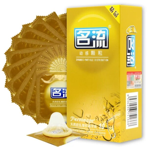 PERSONAGE 60 pièces préservatifs pour hommes 6 sortes fil de particules Ultra mince préservatif à pointes en Latex naturel produit sexuel adulte petit préservatif – Image 3