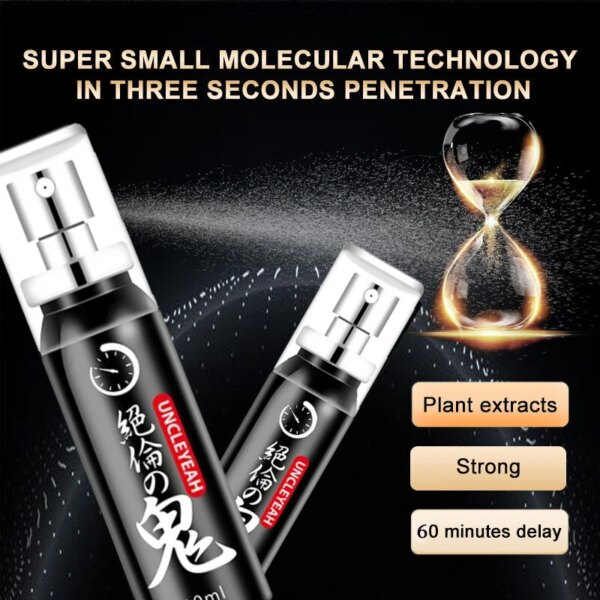 Spray retardateur longue durée pour hommes, temps d'éjaculation retardée par 60 Minutes d'érection, huile d'amélioration du pénis sexuel toute la nuit – Image 2