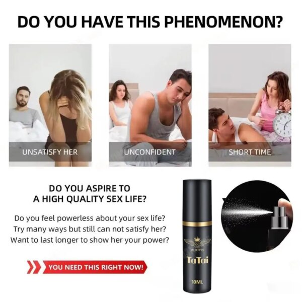 Spray retardateur pour parties intimes pour hommes, Solution de soins externes, longue guerre, 60 minuates, Endurance longue durée, sexe pour adultes – Image 5