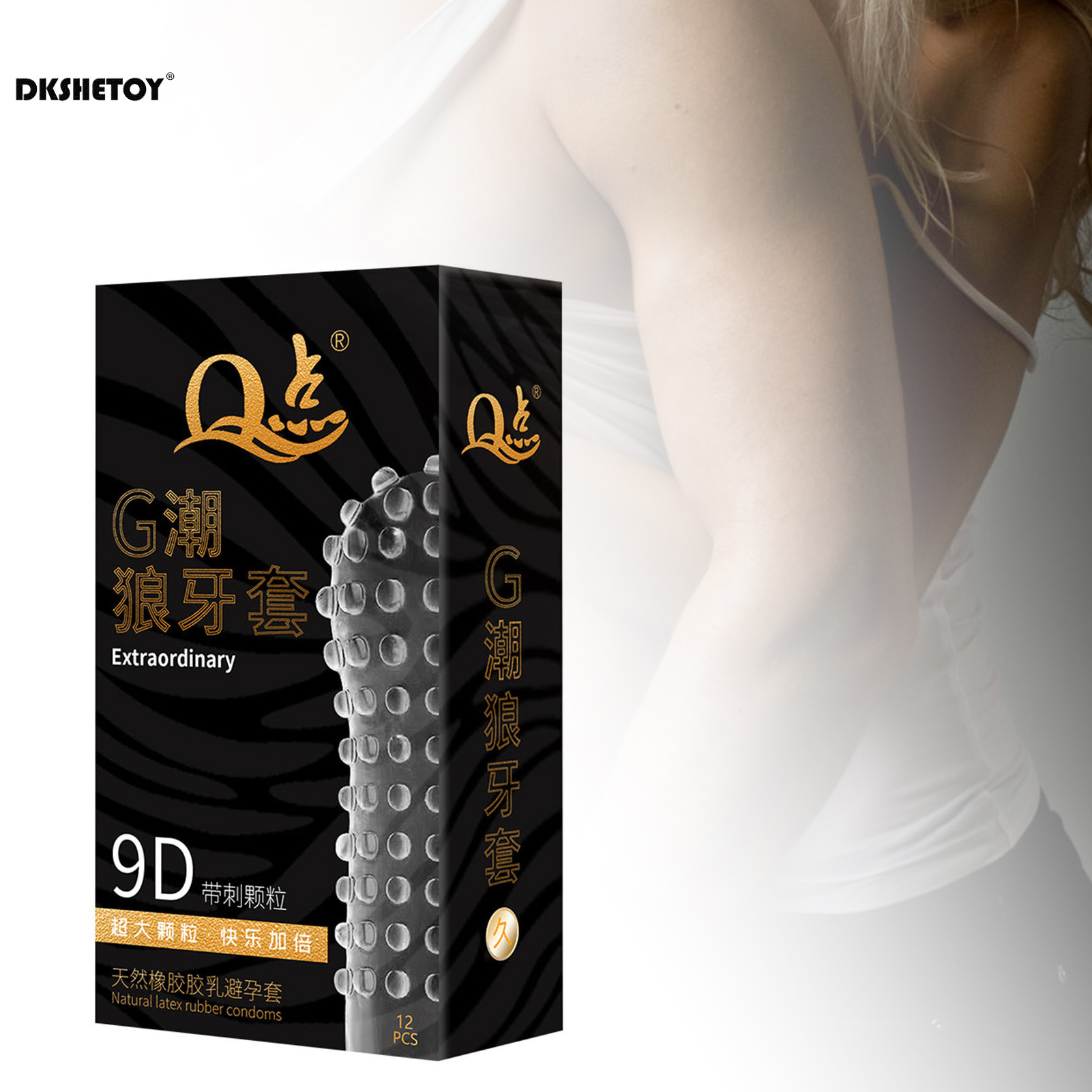 Préservatifs à grandes pointes Super pointillés, jouets sexuels pour hommes, Stimulation vaginale du Point G, manchon pour pénis, fournitures Extra sensibles pour adultes, 12 pièces