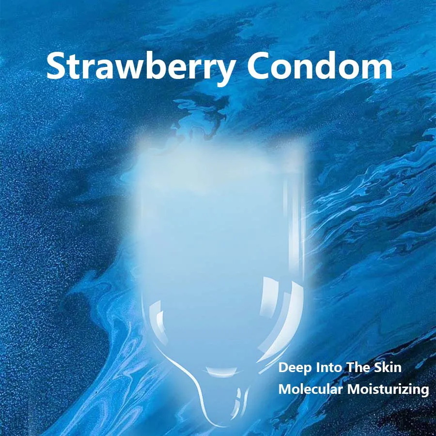 Préservatifs Ultra fins saveur fraise, 10 pièces, Condone intime, manchon de pénis en Latex naturel Super lubrifié pour adultes de 18 ans et plus, jouets sexuels