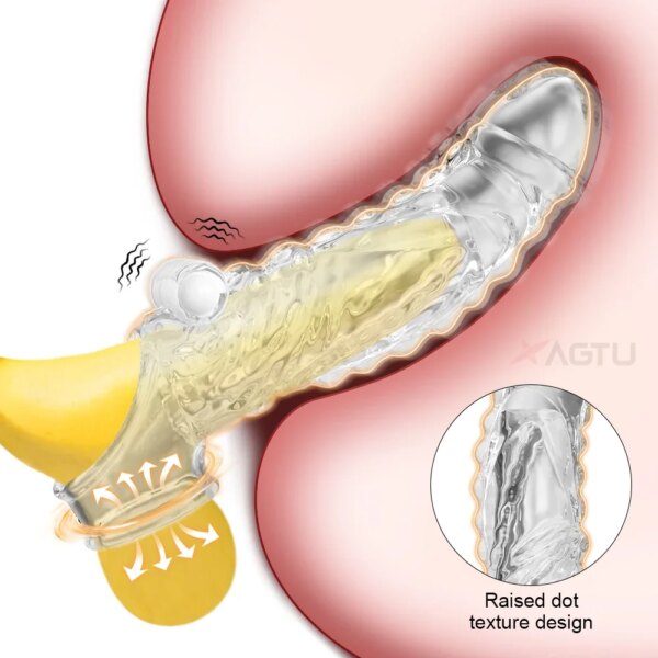 Extension de pénis en Silicone, manchon de gode, gland réutilisable, retarde l'éjaculation, préservatif, jouets sexuels pour adultes, vibrateur pour hommes et Couples