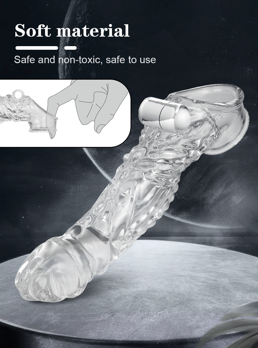 Extension de pénis en Silicone, manchon de gode, gland réutilisable, retarde l'éjaculation, préservatif, jouets sexuels pour adultes, vibrateur pour hommes et Couples