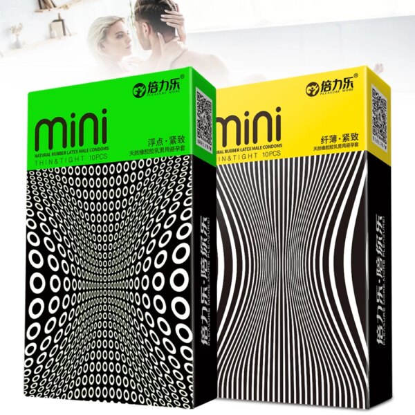 Préservatifs Ultra fins taille S 46mm Mini préservatif Super mince pointillé granulaire serrer jouets sexuels pour hommes retarder l'éjaculation passionnée 18 +
