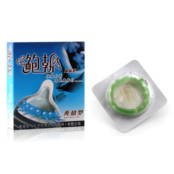 Préservatifs lubrifiés Ultra-fins, grosses particules côtelées, points granulaires, contracepation passionnée, jouets sexuels pour hommes, manches de pénis – Image 5
