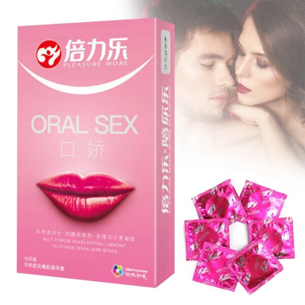 Préservatifs sexuels buccaux saveur cerise, jouets sexuels pour adultes pour hommes, préservatifs lubrifiés Ultra fins, manches buccales, produits sexuels de sécurité, boutique mavera