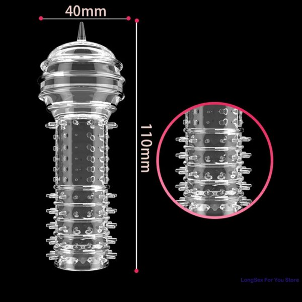 Préservatifs spéciaux jouets sexuels pour adultes pour homme Sensation femme point G préservatifs de Stimulation vaginale Sophora Viciifolia pointe manchon de pénis – Image 6