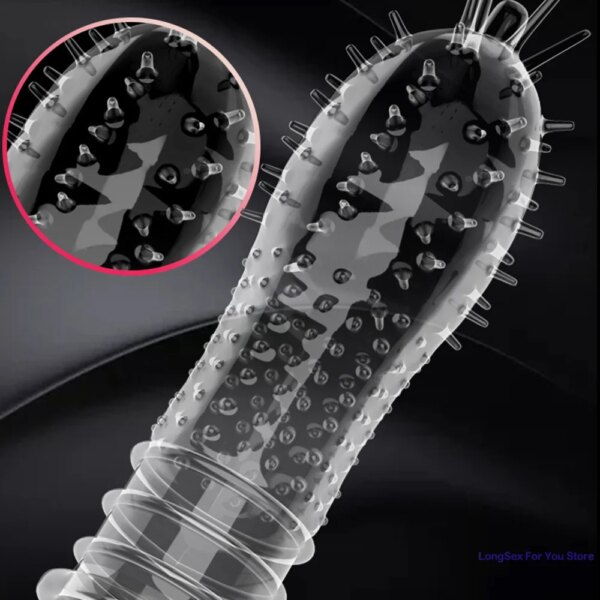 Préservatifs spéciaux jouets sexuels pour adultes pour homme Sensation femme point G préservatifs de Stimulation vaginale Sophora Viciifolia pointe manchon de pénis – Image 3