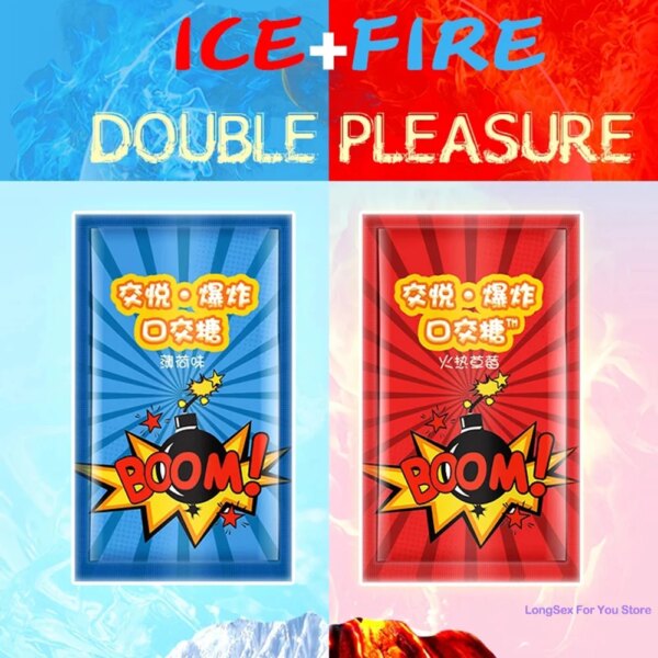 Jouets sexuels buccaux pour hommes et femmes, 20 pièces, profitez du feu, sensation de glace, succion, succion du goût de bonbons, jouets de flirt conçus pour adultes – Image 4