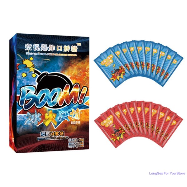 Jouets sexuels buccaux pour hommes et femmes, 20 pièces, profitez du feu, sensation de glace, succion, succion du goût de bonbons, jouets de flirt conçus pour adultes – Image 2