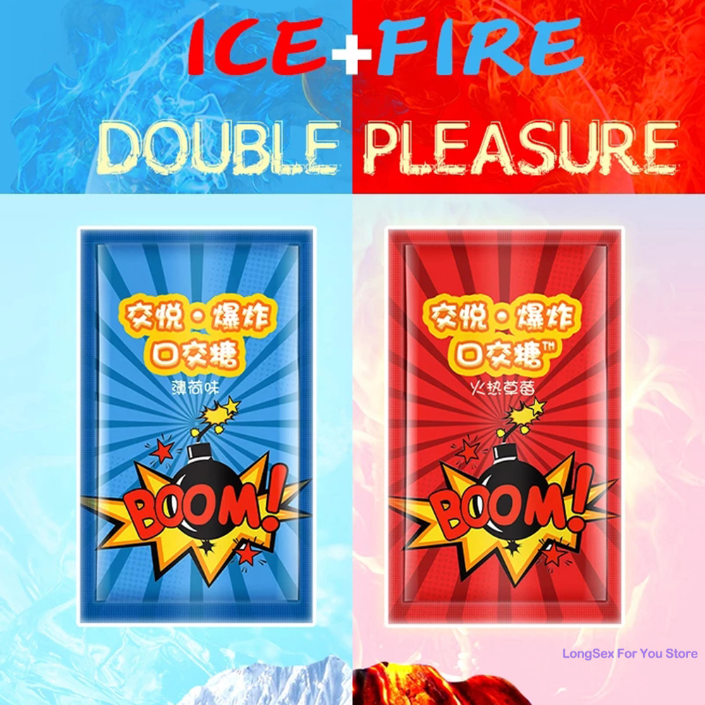 Jouets sexuels buccaux pour hommes et femmes, 20 pièces, profitez du feu, sensation de glace, succion, succion du goût de bonbons, jouets de flirt conçus pour adultes