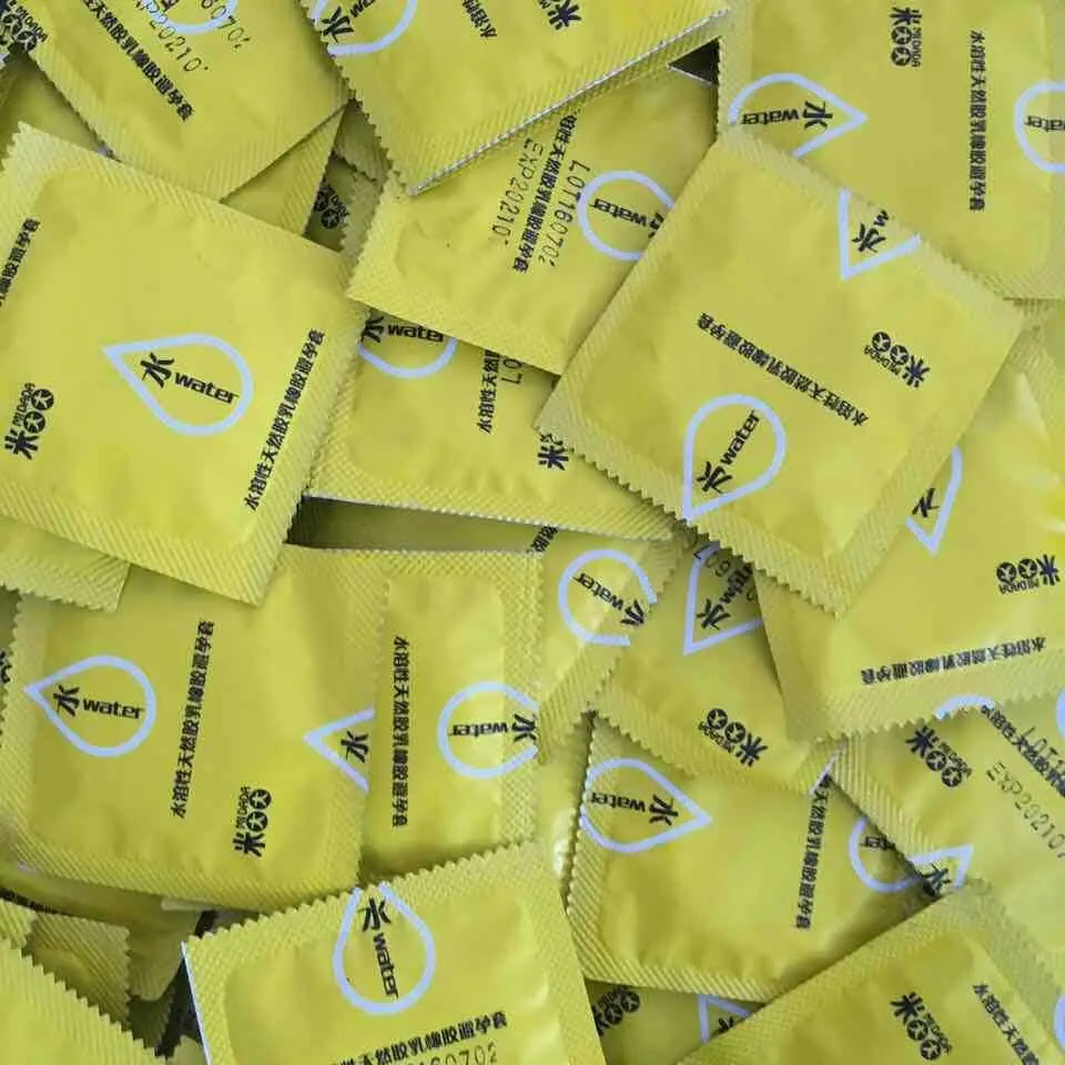 Conrotatifs Ultra Minces en Latex et Caoutchouc Naturel pour Homme, Jouets Sexuels à l'Acide Hyaluronique, Manchon de Pénis pour une Contraception plus Sûre, 50 Pièces