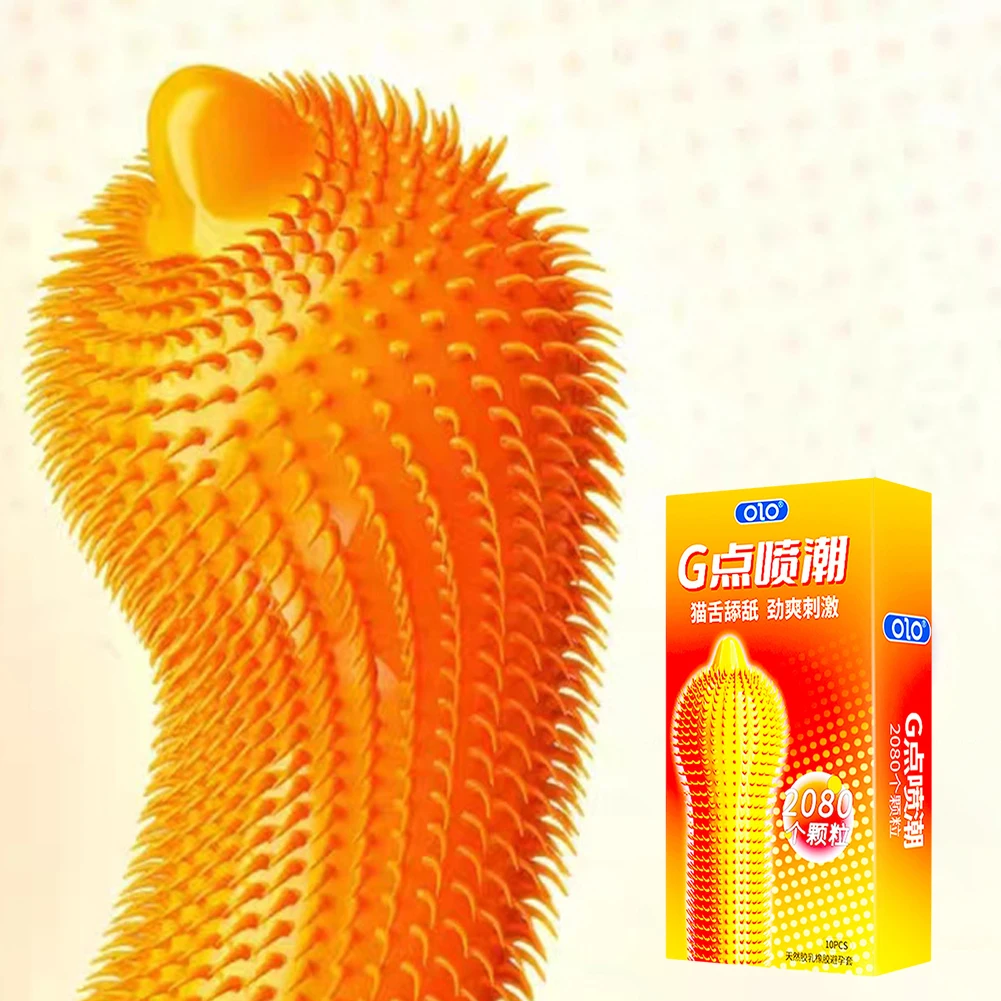Jouet sexuel ConGenre pour éjaculation retardée longue durée, 30 pièces, en caoutchouc mince, grands manches pointillées pour pénis, produits pour adultes 7.0