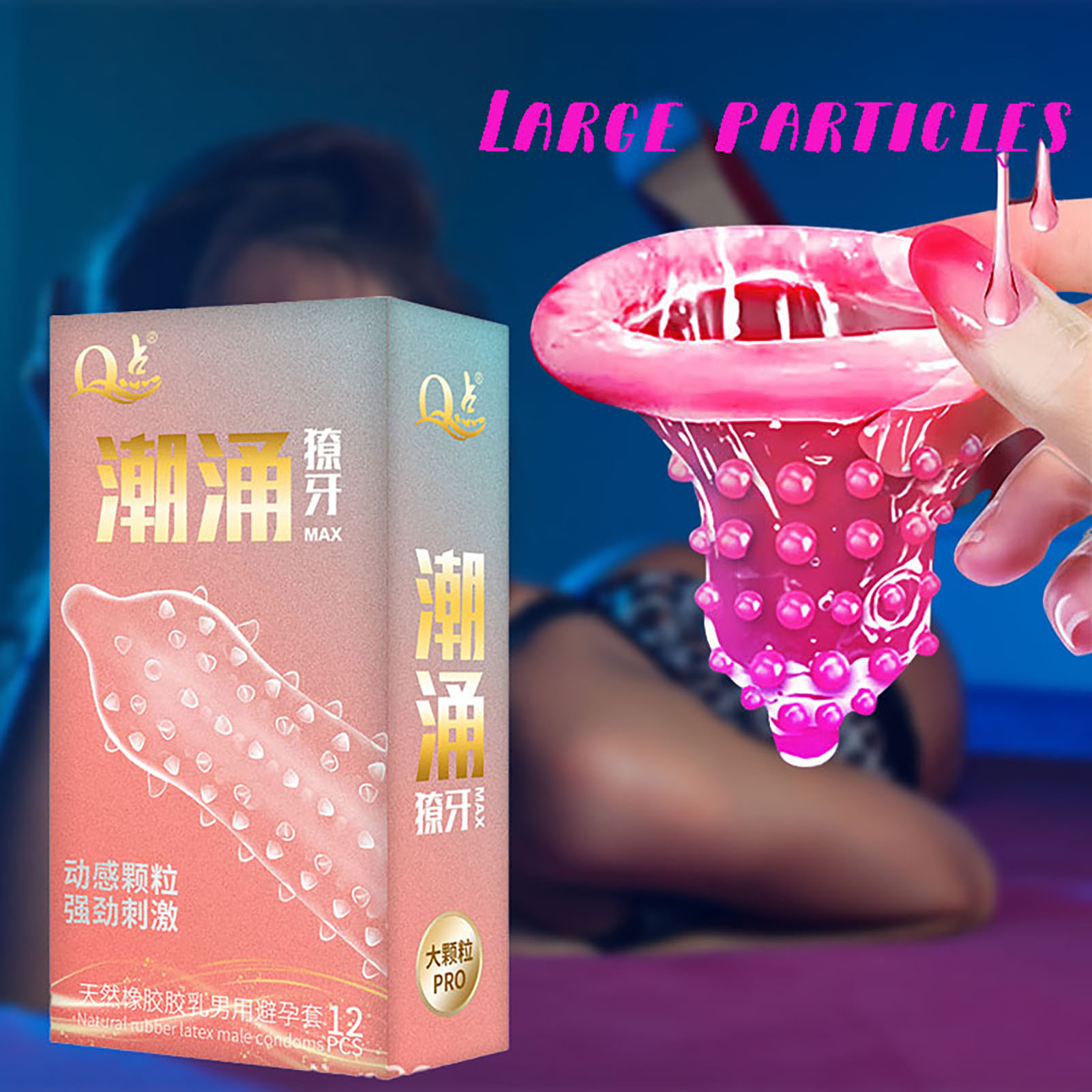 Préservatifs de Passion, grosses particules, manches de pénis, Stimulation vaginale, jouet sexuel pour hommes adultes, préservatif pointillé en Latex de caoutchouc, Sex Shop