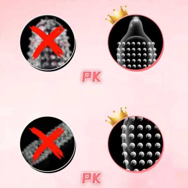 Préservatifs de Passion, grosses particules, manches de pénis, Stimulation vaginale, jouet sexuel pour hommes adultes, préservatif pointillé en Latex de caoutchouc, Sex Shop – Image 5