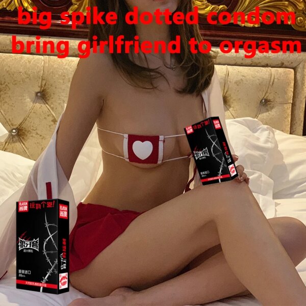 Préservatifs à points 5D avec vrilles, jouets sexuels pour adultes, manchons de pénis en granulés pour hommes, préservatif de sécurité Contraception, boutique de fournitures sexuelles pour Couple – Image 6