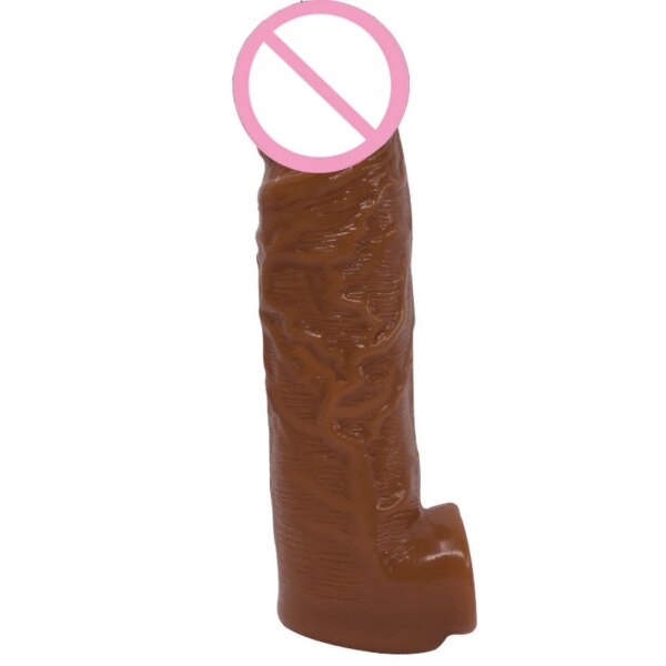 Préservatifs réutilisables pour agrandissement du pénis masculin, produits intimes, manchon de pénis épais, anneaux de coq pour prolongateur de pénis – Image 3