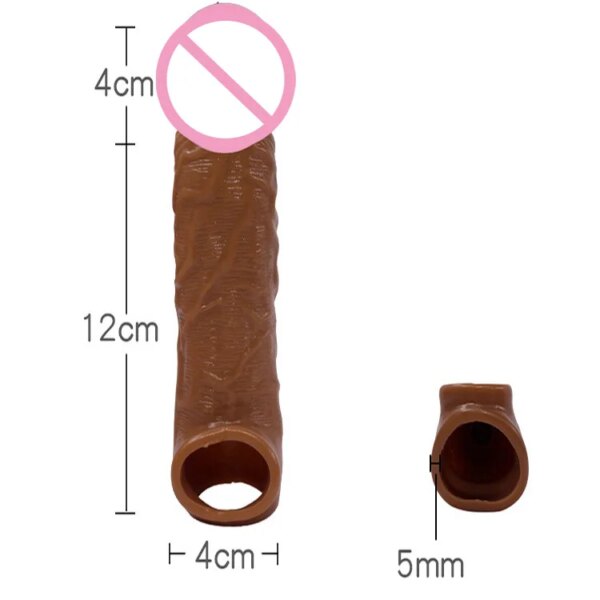 Préservatifs réutilisables pour agrandissement du pénis masculin, produits intimes, manchon de pénis épais, anneaux de coq pour prolongateur de pénis – Image 6