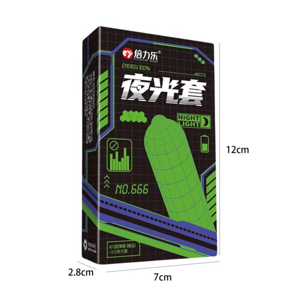 Préservatifs lumineux Ultra fins pour pénis, jouets sexuels, pénis lisse, pour homme adulte, 18 +, 7 pièces – Image 5