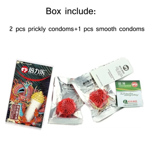 Préservatifs pointillés pour hommes jouets sexuels pour adultes pointes nervurées point G Stimulation vaginale préservatif coq Contraception manchons de pénis sensibles – Image 2
