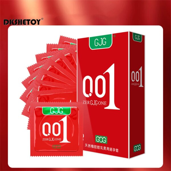 Préservatifs Ultra fins pour hommes, 0.01mm, jouets sexuels pour adultes, plus de 18 ans, manchon de pénis lubrifié, plein d'huile, manchon de pénis lisse, Sex Shop – Image 2
