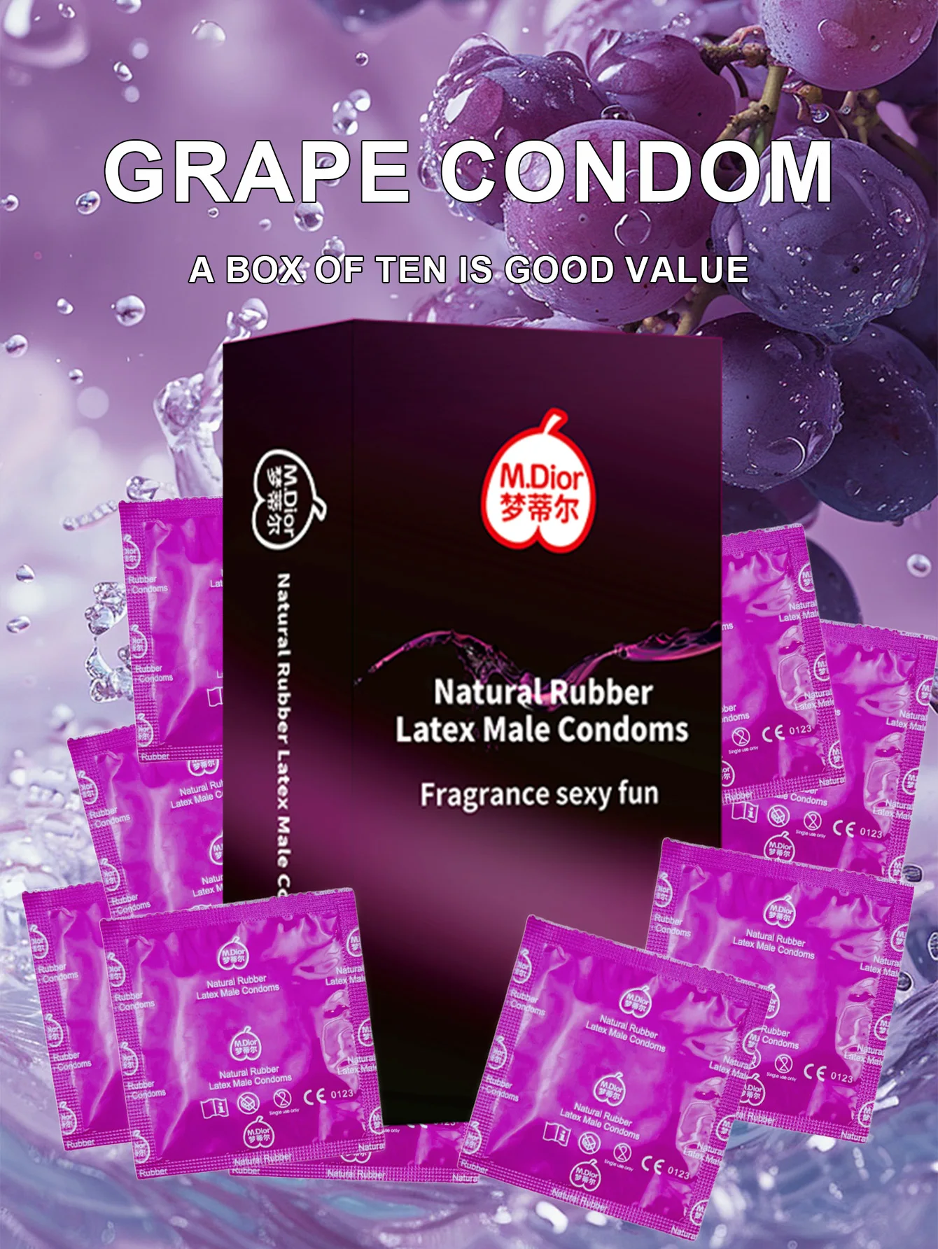 Préservatifs masculins 10 pièces, préservatif en Latex de caoutchouc naturel lubrifié de qualité supérieure pour la Protection contre la contraception et le STl, préservatifs ultra-fins pour hommes