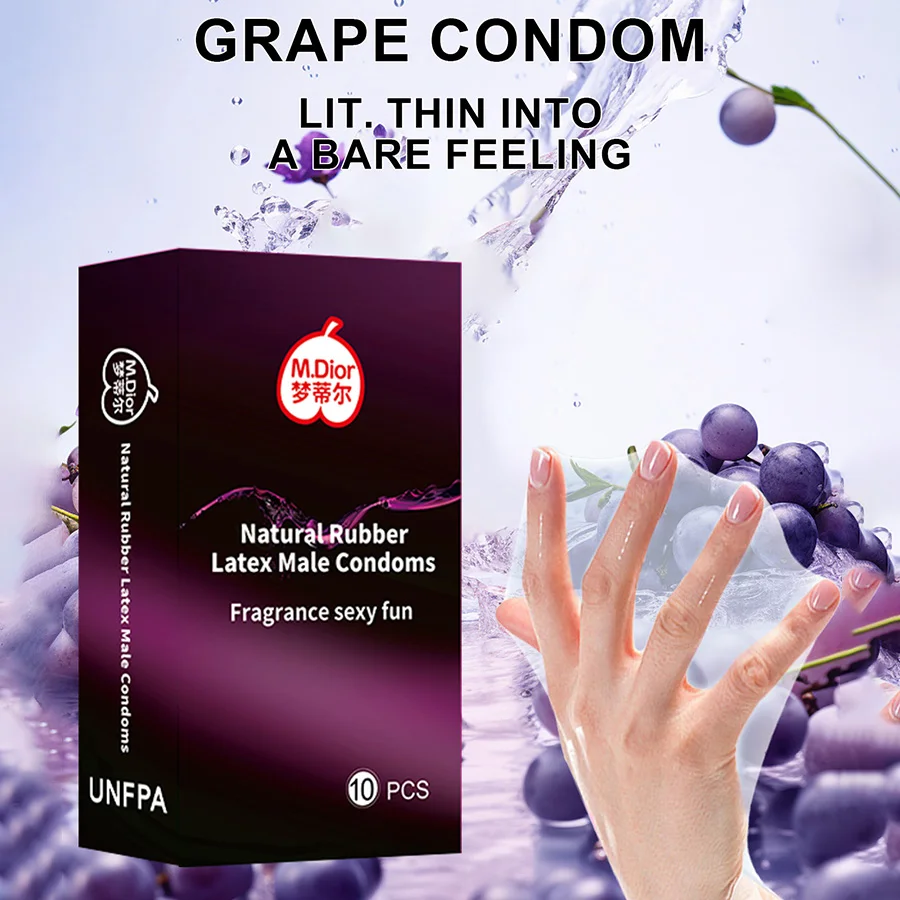Préservatifs masculins 10 pièces, préservatif en Latex de caoutchouc naturel lubrifié de qualité supérieure pour la Protection contre la contraception et le STl, préservatifs ultra-fins pour hommes