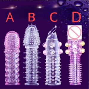Préservatifs de pénis de masse de cristal de grosses particules 3D avec des épines agrandisseur de pénis épais retarder l'éjaculation anneau de coq pour les Couples de la vie sexuelle