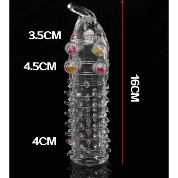 Préservatifs de pénis de masse de cristal de grosses particules 3D avec des épines agrandisseur de pénis épais retarder l'éjaculation anneau de coq pour les Couples de la vie sexuelle – Image 5