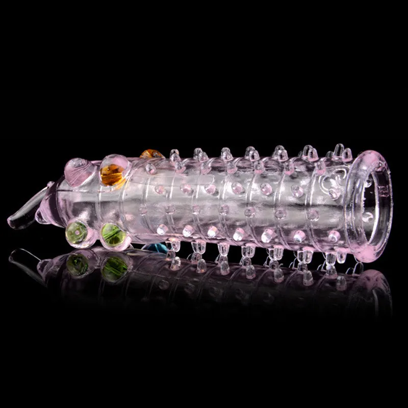 Préservatifs de pénis de masse de cristal de grosses particules 3D avec des épines agrandisseur de pénis épais retarder l'éjaculation anneau de coq pour les Couples de la vie sexuelle Préservatifs de pénis de masse de cristal de grosses particules 3D avec des épines agrandisseur de pénis épais retarder l'éjaculation anneau de coq pour les Couples de la vie sexuelle