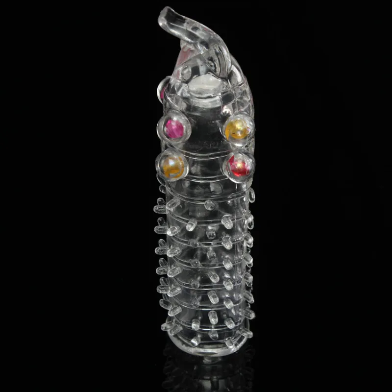 Préservatifs de pénis de masse de cristal de grosses particules 3D avec des épines agrandisseur de pénis épais retarder l'éjaculation anneau de coq pour les Couples de la vie sexuelle Préservatifs de pénis de masse de cristal de grosses particules 3D avec des épines agrandisseur de pénis épais retarder l'éjaculation anneau de coq pour les Couples de la vie sexuelle
