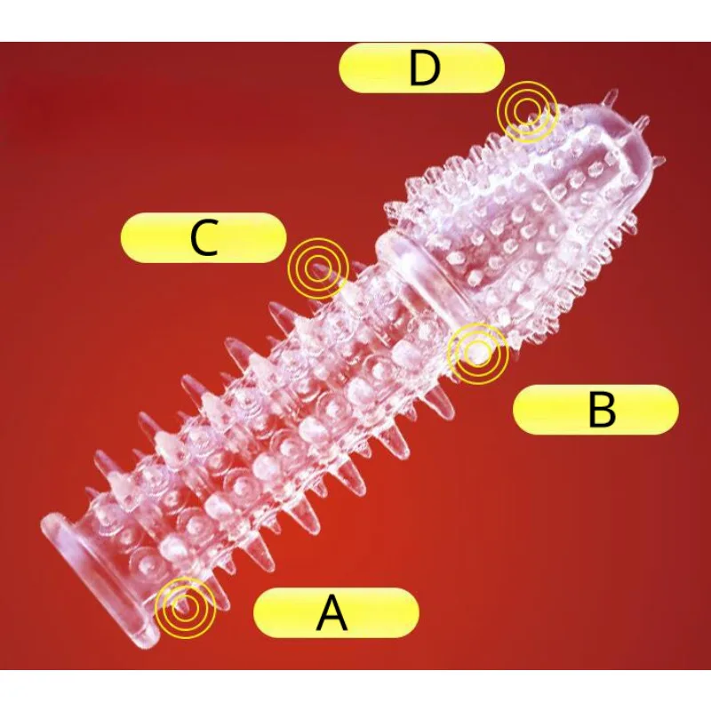 Préservatifs de pénis de masse de cristal de grosses particules 3D avec des épines agrandisseur de pénis épais retarder l'éjaculation anneau de coq pour les Couples de la vie sexuelle Préservatifs de pénis de masse de cristal de grosses particules 3D avec des épines agrandisseur de pénis épais retarder l'éjaculation anneau de coq pour les Couples de la vie sexuelle
