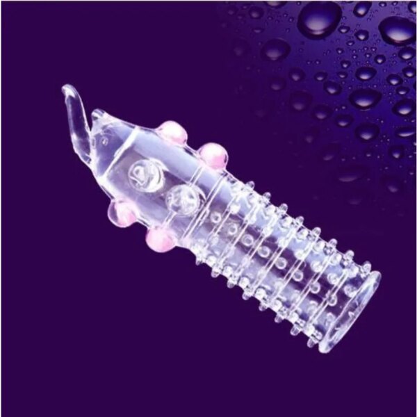 Préservatifs de pénis de masse de cristal de grosses particules 3D avec des épines agrandisseur de pénis épais retarder l'éjaculation anneau de coq pour les Couples de la vie sexuelle – Image 6