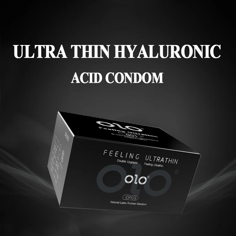 OLO préservatif Ultra mince 0.01 sensation manchon de pénis acides hyalurones caoutchouc Latex retard d'éjaculation préservatifs produit de jouet sexuel intime