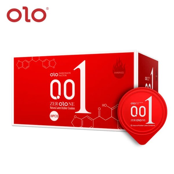 OLO préservatif Ultra mince 0.01 sensation manchon de pénis acides hyalurones caoutchouc Latex retard d'éjaculation préservatifs produit de jouet sexuel intime – Image 3