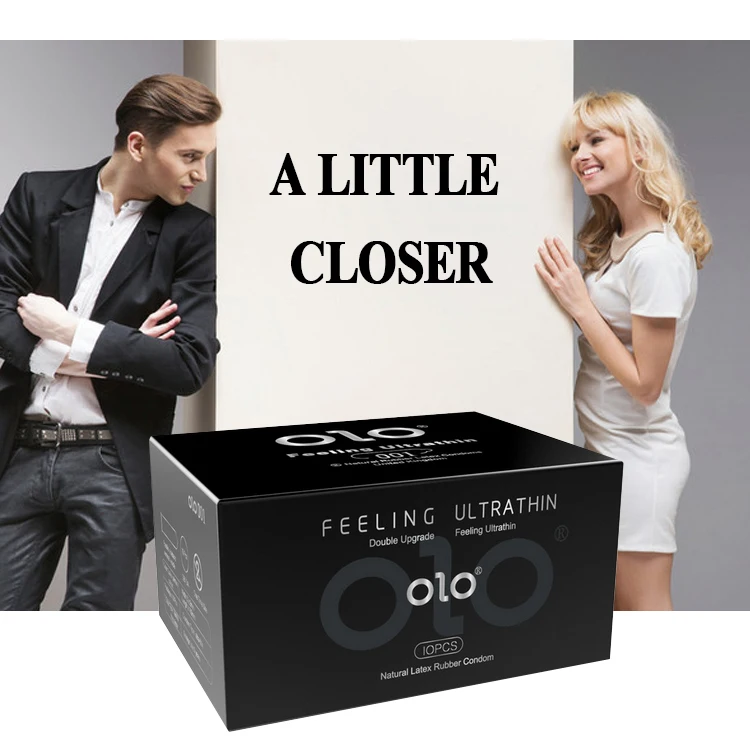 OLO préservatif Ultra mince 0.01 sensation manchon de pénis acides hyalurones caoutchouc Latex retard d'éjaculation préservatifs produit de jouet sexuel intime