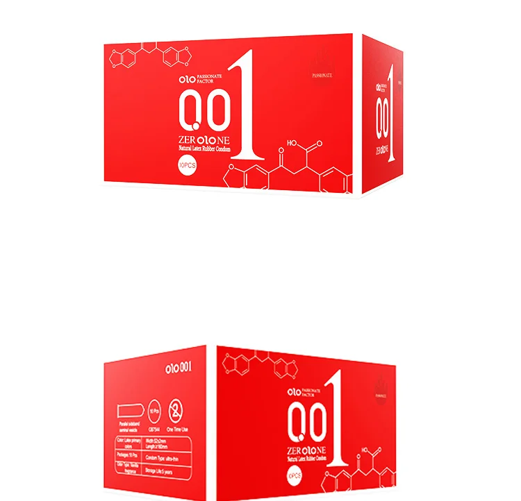 OLO préservatif Ultra mince 0.01 sensation manchon de pénis acides hyalurones caoutchouc Latex retard d'éjaculation préservatifs produit de jouet sexuel intime