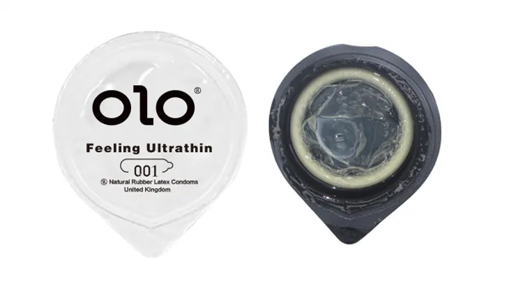 OLO préservatif Ultra mince 0.01 sensation manchon de pénis acides hyalurones caoutchouc Latex retard d'éjaculation préservatifs produit de jouet sexuel intime