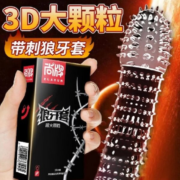 10 pièces préservatifs à grosses particules Ultra-mince lubrifié granulaire pointillé préservatifs 3D femmes g-point Stimulation du point pour hommes jouets sexuels 18 +