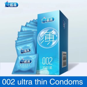 30 pièces préservatifs pour hommes Ultra mince 0.02 Latex naturel lubrifié coq préservatif intime pénis coq manchon pour adultes 18 jouets sexuels