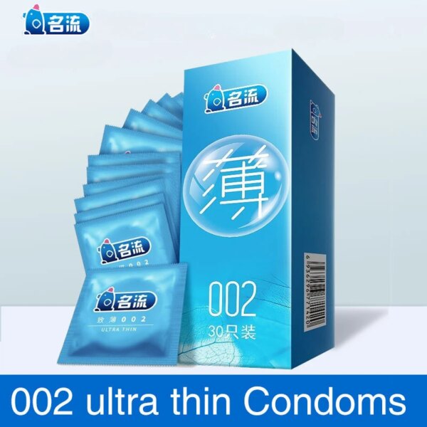 30 pièces préservatifs pour hommes Ultra mince 0.02 Latex naturel lubrifié coq préservatif intime pénis coq manchon pour adultes 18 jouets sexuels