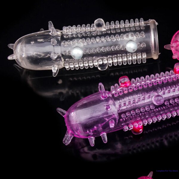 Préservatifs de pénis de masse de cristal de grosses particules 3D avec des épines agrandisseur de pénis épais retarder l'éjaculation anneau de coq pour les Couples de la vie sexuelle – Image 2