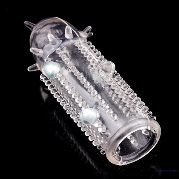 Préservatifs de pénis de masse de cristal de grosses particules 3D avec des épines agrandisseur de pénis épais retarder l'éjaculation anneau de coq pour les Couples de la vie sexuelle – Image 5