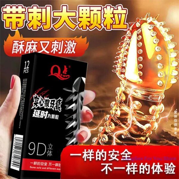 10/12 pièces préservatif jouets sexuels pour hommes noir homme pénis manchon éjaculation retard durable érotique adulte longue durée corps doré préservatifs – Image 6