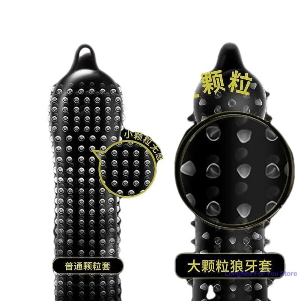 10/12 pièces préservatif jouets sexuels pour hommes noir homme pénis manchon éjaculation retard durable érotique adulte longue durée corps doré préservatifs – Image 5