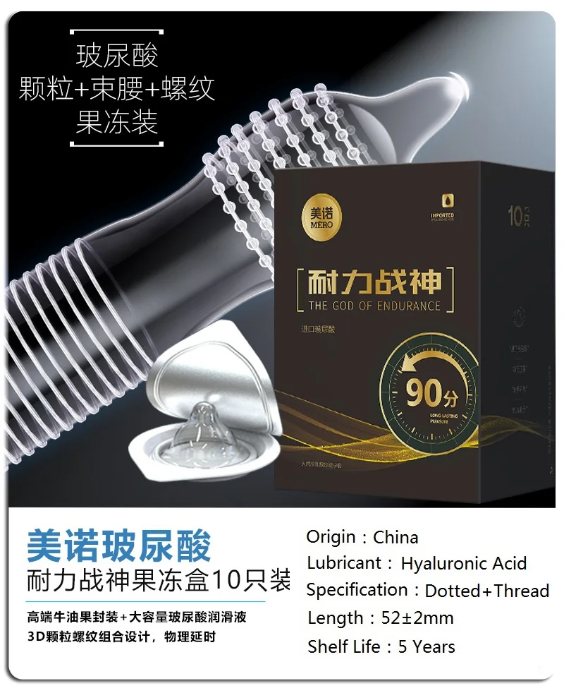 Préservatif Ultra mince pour homme, jouet sexuel pour adulte, produit sexuel à haute sensibilité, avec filetage, point G, manchon de pénis durable, 0.01